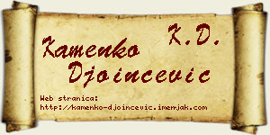 Kamenko Đoinčević vizit kartica